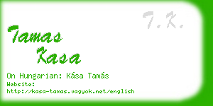 tamas kasa business card
