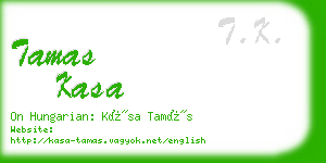 tamas kasa business card